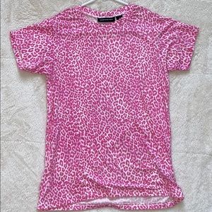 Pink leopard print shirt